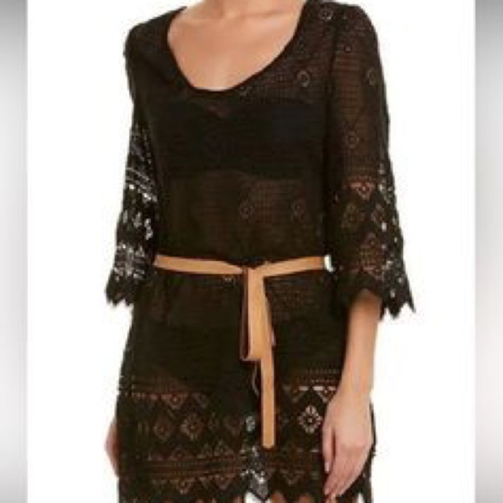 Eberjey - Havenera Georgia Black Crochet Women’s Swim Coverup